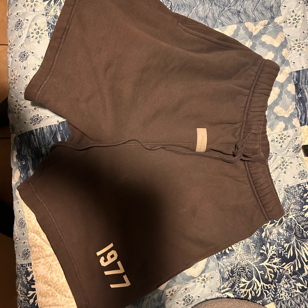 Brown men Fear of God essential shorts